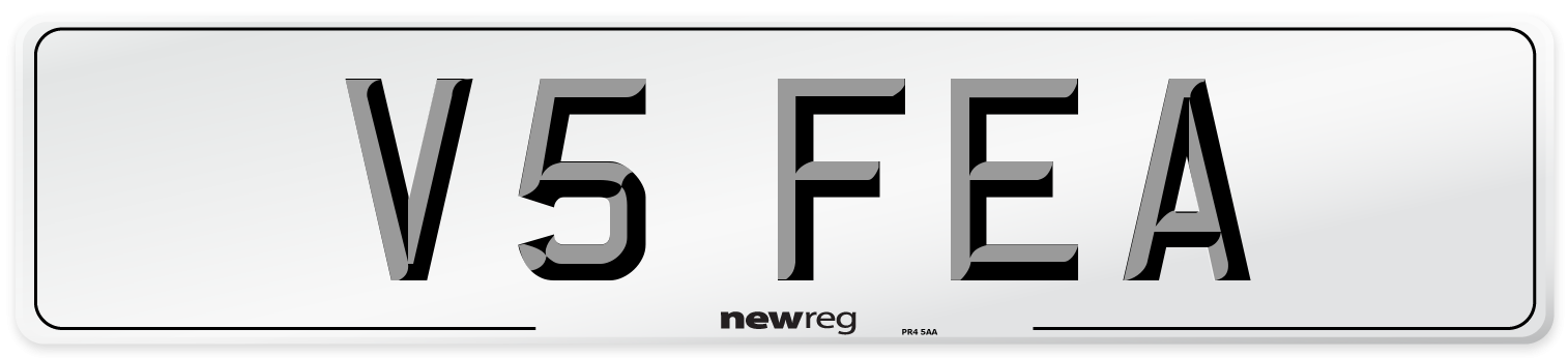 V5 FEA Number Plate from New Reg
